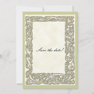 Reserva La Fecha Ducha de novia elegante con marco dorado