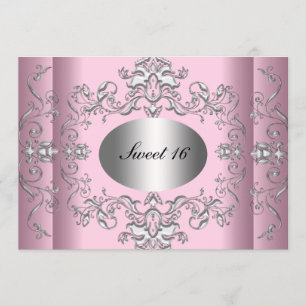 Reserva La Fecha Dulces 16 Rosa Plata Elegante