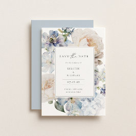 Reserva La Fecha Dusty Blue Garden Foto Floral
