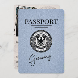 Reserva La Fecha Dusty Blue Germany Passport Save the Date