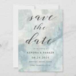 Reserva La Fecha Dusty Blue Modern Abstract Save the Date