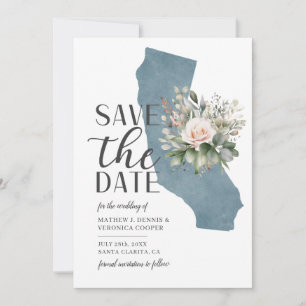 Reserva La Fecha Dusty Blue State California Destination Wedding