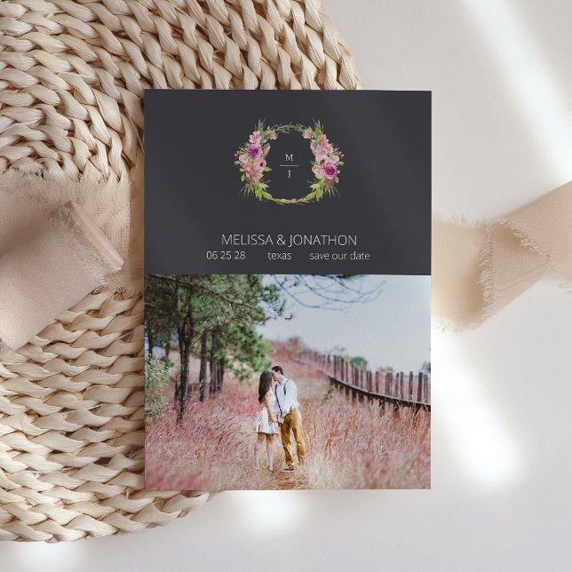 Reserva La Fecha Dusty imagen de compromiso de carbón vegetal púrpu (Subido por el creador)