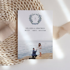 Reserva La Fecha Dusty Pastel Flores Azules Novia Salvar La Fecha