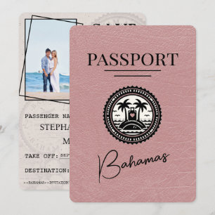 Reserva La Fecha Dusty Rosa Pasaporte de Bahamas salva la fecha