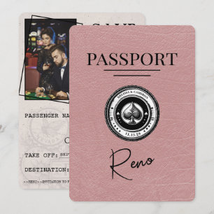 Reserva La Fecha Dusty Rose Reno Pasaporte Guardar la Fecha