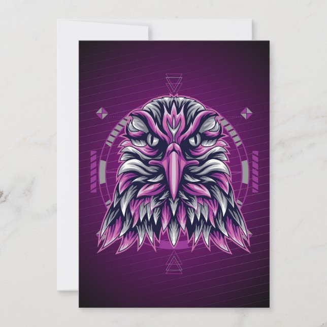 Reserva La Fecha Eagle Purple Geométrico (Anverso)