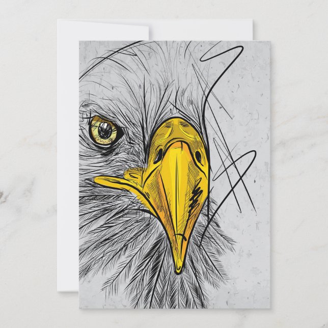 Reserva La Fecha Eagle Sketch Face Wall Art (Anverso)