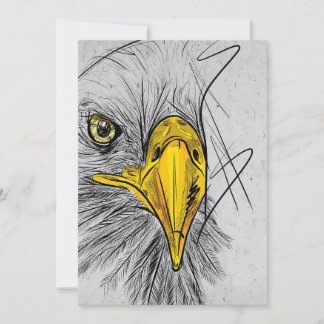 Reserva La Fecha Eagle Sketch Face Wall Art