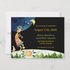 Reserva La Fecha Earthy Kokopelli Wedding Save the Date Card