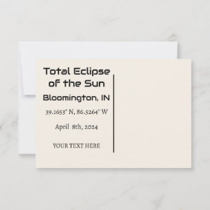 Reserva La Fecha Eclipse total del Personalizado solar POSTCARD