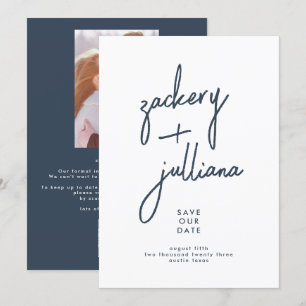 Reserva La Fecha Editable Personalizado de fotografía de estilo mod