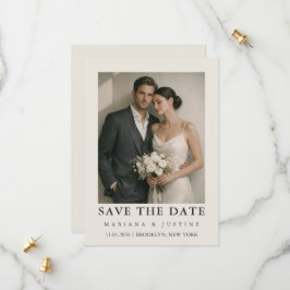 Reserva La Fecha Editorial Minimalista Foto de Boda de Invierno | M
