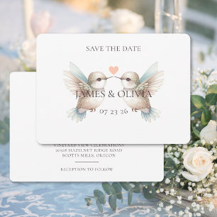 Reserva La Fecha El Adorable Boda Hummingbird salva la fecha