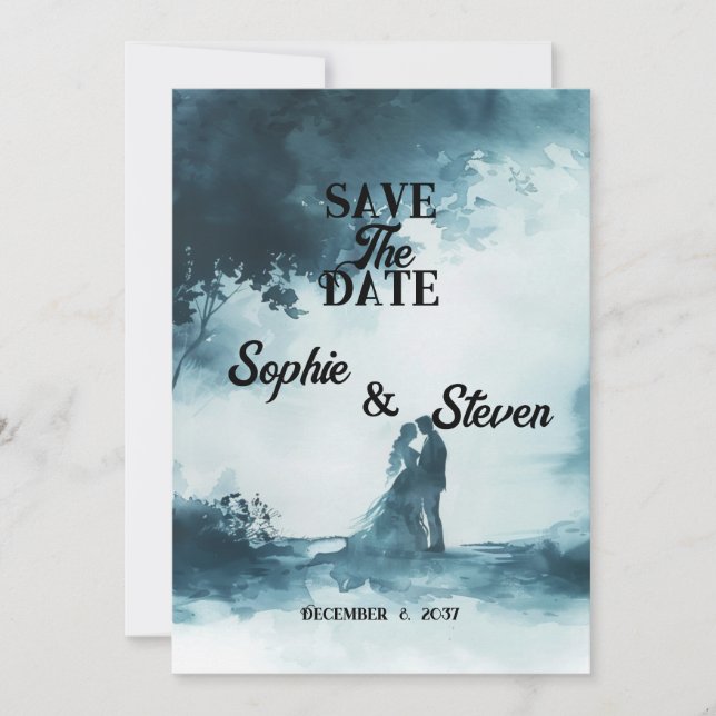 Reserva La Fecha El amor en pleno florecimiento: Romántico salva la (Anverso)