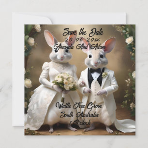 Reserva La Fecha "El Amor Se Abajo: Celebración De Un Boda De Bilby