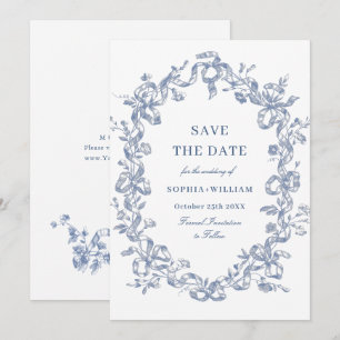 Reserva La Fecha El azul floral de Grace Ornate de Victoria Save th