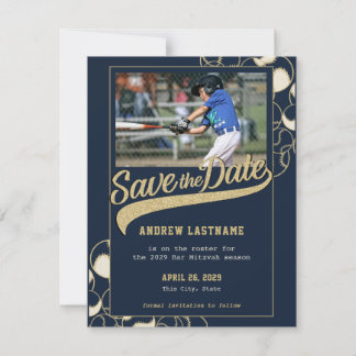 Reserva La Fecha El bar de béisbol Mitzvah salva la fecha