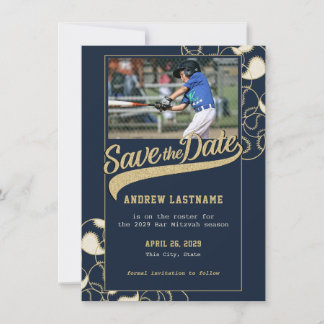 Reserva La Fecha El bar de béisbol Mitzvah salva la fecha