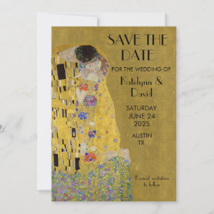 Reserva La Fecha El Beso de Klimt - Save the Date Art Nouveau