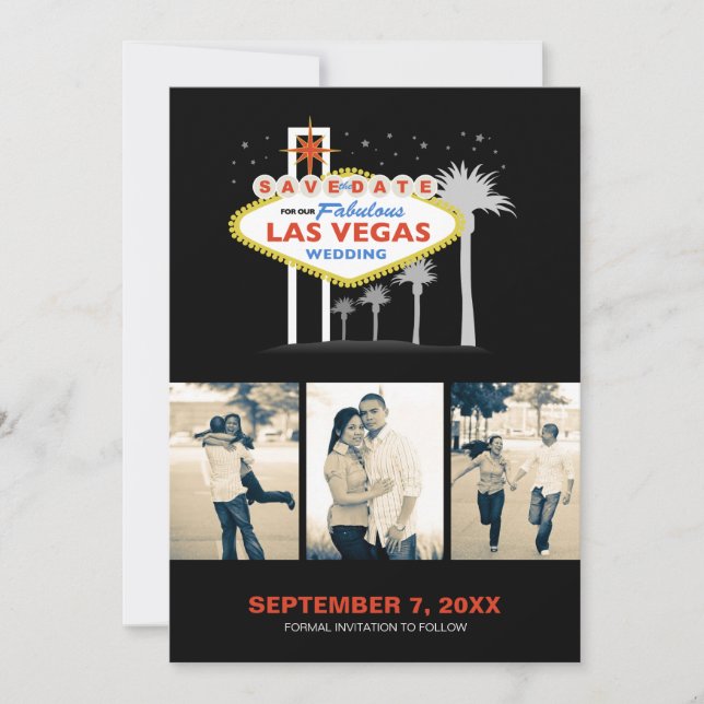 Reserva La Fecha El Boda de Las Vegas Save-the Date (Anverso)