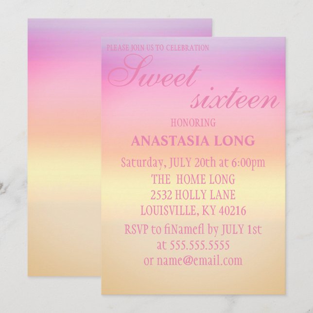 Reserva La Fecha El Elegante Arcoiris Moderno Salva La Fecha (Anverso / Reverso)