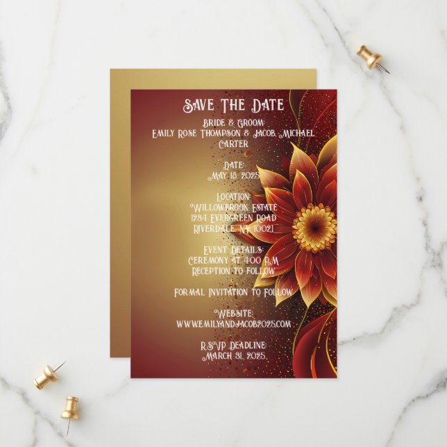 Reserva La Fecha El florecimiento eterno, una celebración eterna de (Anverso/Reverso In Situ)