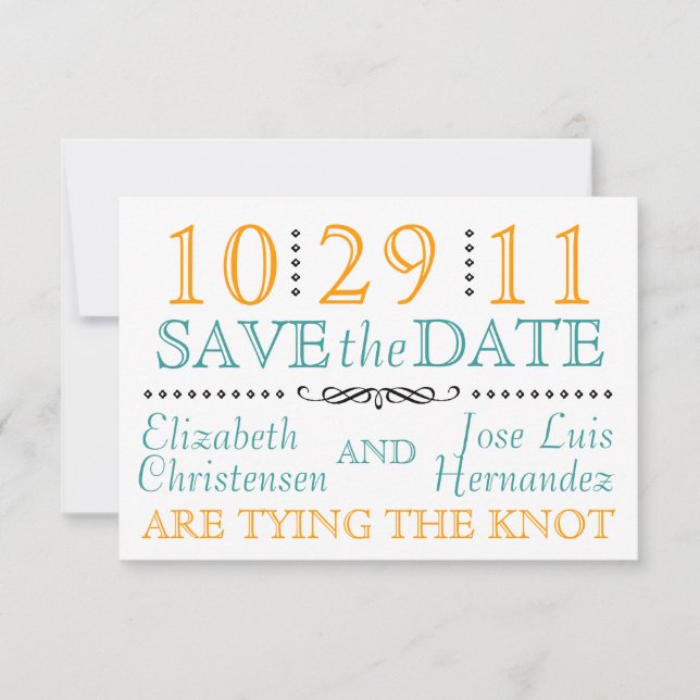 Reserva La Fecha El nudo moderno salva la fecha (Anverso)