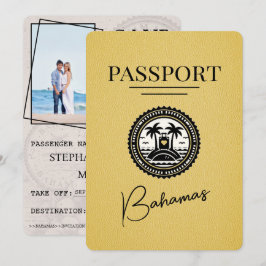 Reserva La Fecha El pasaporte amarillo de Bahamas salva la fecha