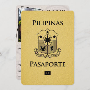 Reserva La Fecha El pasaporte filipino amarillo salva la fecha
