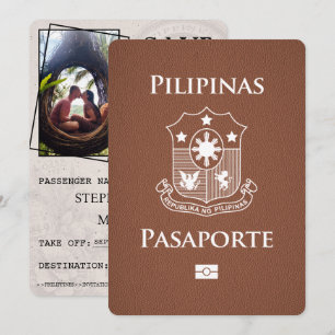 Reserva La Fecha El pasaporte filipino marrón salva la fecha