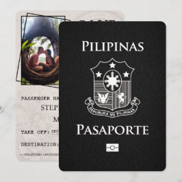 Reserva La Fecha El pasaporte filipino negro salva la fecha