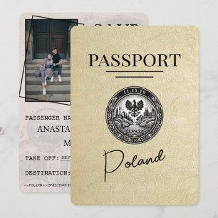 Reserva La Fecha El pasaporte polaco de champaña salva la fecha