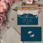 Reserva La Fecha El plano del Boda de la Marina Floral de Rubor sal<br><div class="desc">Este lujoso y florido boda de la marina, con un diseño de fecha, presenta hermosos antecedentes clásicos de moda rosa pastel y azul marino, con una simple tipografía moderna y una elegante caligrafía para crear un tono sofisticado para cualquier tipo de evento. Cada producto está adornado con hermosas rosas rosas...</div>