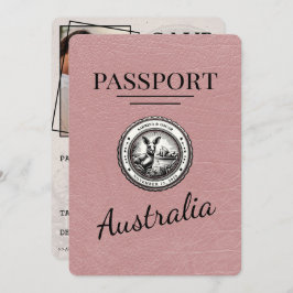 Reserva La Fecha El Rosa polvoriento de Australia Passport Save the
