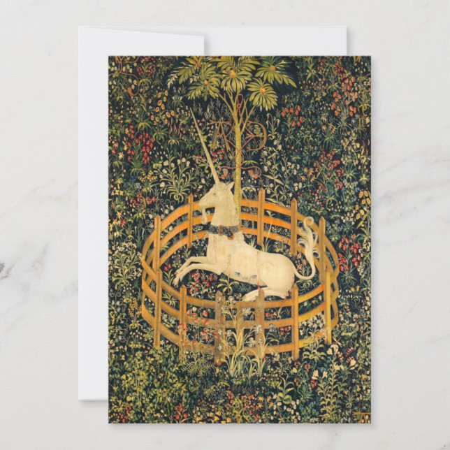 Reserva La Fecha El unicornio en cautiverio (Anverso)