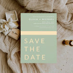 Reserva La Fecha El verde sabio salva el oro elegante de la fecha<br><div class="desc">Elegante boda Sage Green y Gold Salven las tarjetas de cita. Las tarjetas Save the Date contienen una moderna tipografía de escritura cursiva con letras a mano que son elegantes,  simples y modernas para usar después de la minimalista celebración del día de la boda.</div>