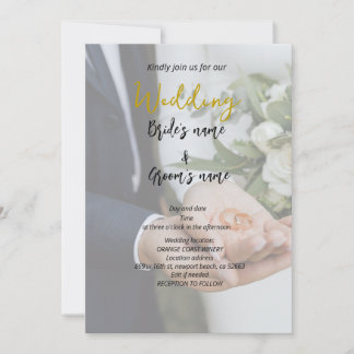 Reserva La Fecha él y ella sosteniendo anillos para boda, editable