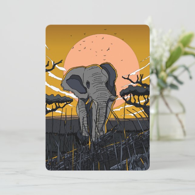 Reserva La Fecha Elefante Africano (Anverso de pie)