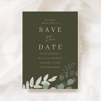 Elegancia divina de boda con hoja verde oliva