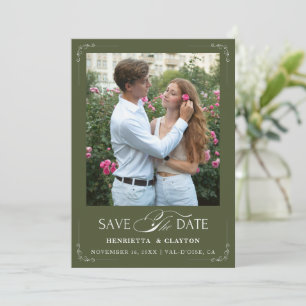 Reserva La Fecha Elegancia eterna verde oliva