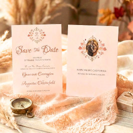 Reserva La Fecha Elegant Autumn Engagement Announcement Save Date