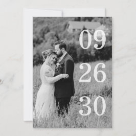 Reserva La Fecha Elegant Black & White Save The Date Photo
