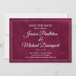 Reserva La Fecha Elegant Classic Burgundy Berry Wedding Save Date