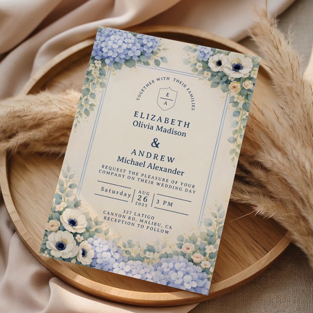 Reserva La Fecha Elegant Dusty Blue Garden Wedding (Subido por el creador)