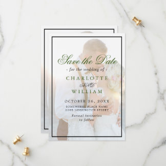 Reserva La Fecha Elegant Faux Vellum Overlay Photo Wedding Save The