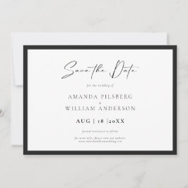 Reserva La Fecha Elegant Frame Modern Save The Date Card