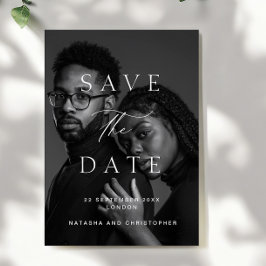 Reserva La Fecha Elegant Minimalist Photo Overlay Wedding