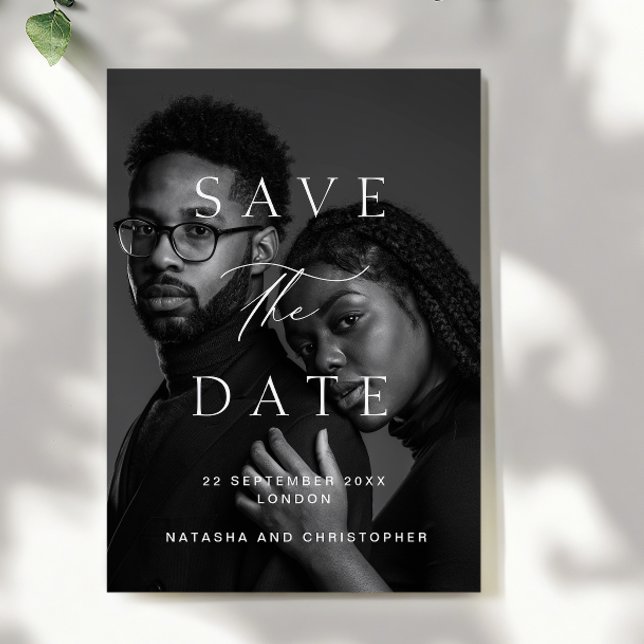 Reserva La Fecha Elegant Minimalist Photo Overlay Wedding (Subido por el creador)