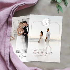 Reserva La Fecha Elegant Minimalist  Wedding Thank You Card
